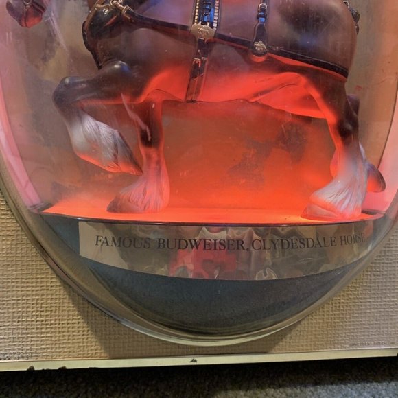 Budweiser Clydesdale Horse Bubble Dome Lights Works Perfectly! 15”x20”x7” Deep! - Picture 2 of 6